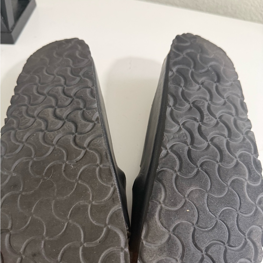 Birkenstock Women's Black Sandals with Gold Buckles - Picture 9 of 10